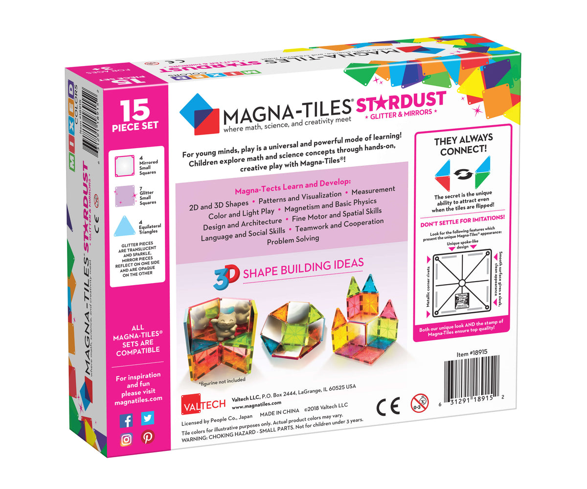 Museum of Magna-Tiles 15 Piece MOXI, Exploration – The Wolf + Innovation Stardust Set --