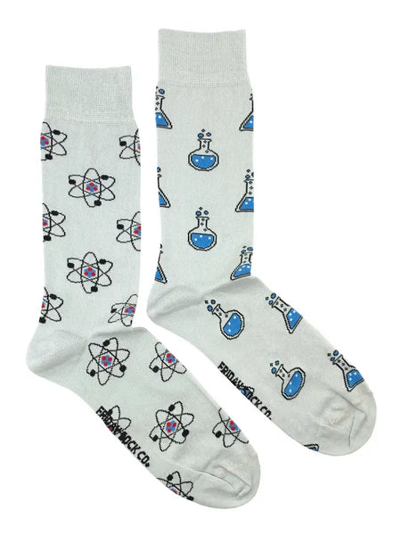 Adult Atom and Beaker Science Socks