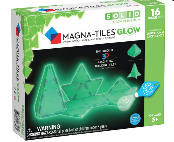 Magna-Tiles Glow -- 16 Piece Set