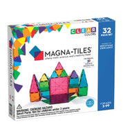 Magna-Tiles Clear Colors -- 32pc Set
